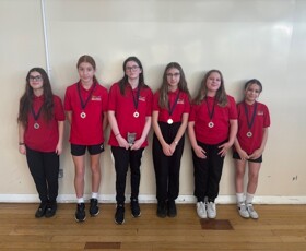 Year 7&8 Girls silver medal winners